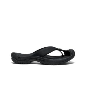 Men's Waimea Leather Flip-Flop  |  Black/Black