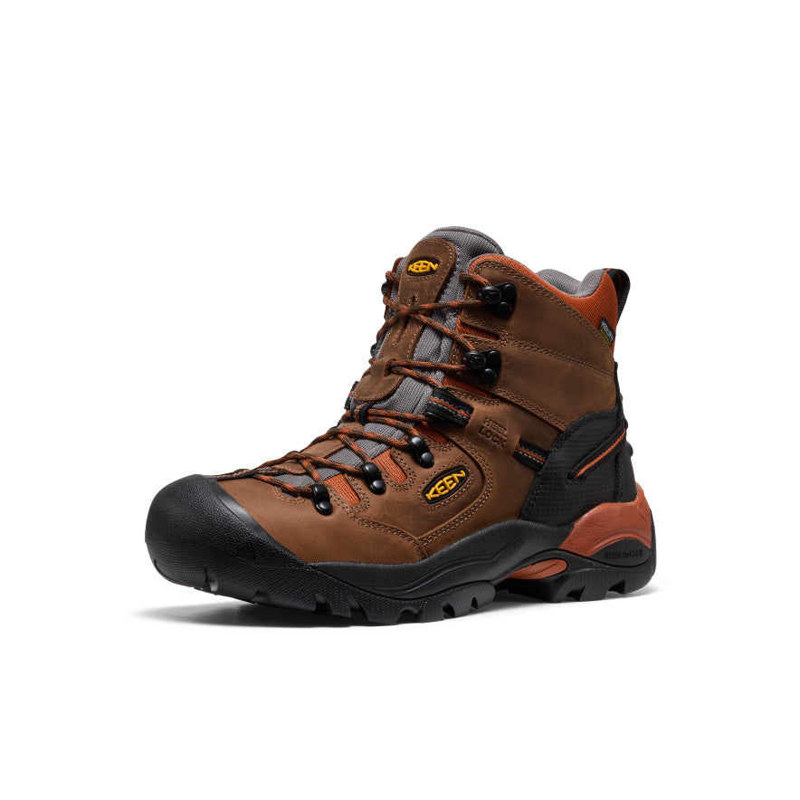 Men's Pittsburgh Energy 6 Waterproof Boot (Soft Toe) | Cascade Brown/Black - Image 3