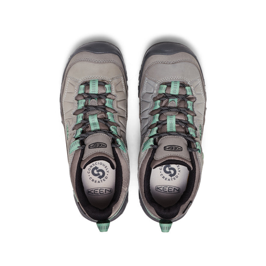Women's Targhee IV Wide Waterproof Hiking Shoe | Alloy/Granite Green - Image 4