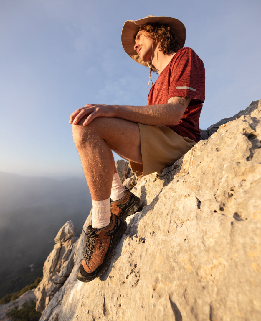 Men's Targhee IV Wide Waterproof Hiking Shoe | Sea Turtle/Roasted Pecan - Image 9