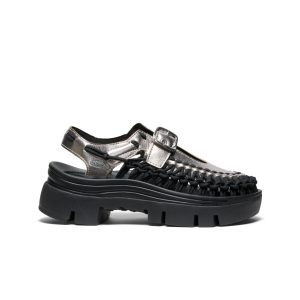 All Gender UNEEK PLT Mary Jane Sneaker  |  Silver/Black