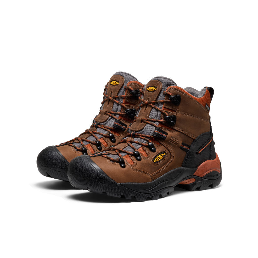 Men's Pittsburgh Energy 6 Waterproof Boot (Soft Toe) | Cascade Brown/Black - Image 2