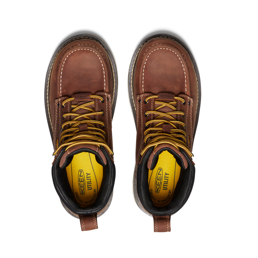 Men's Cincinnati 6 Waterproof 90° Heel Boot (Carbon Toe) | Tuscan Red/Sandshell - Image 4