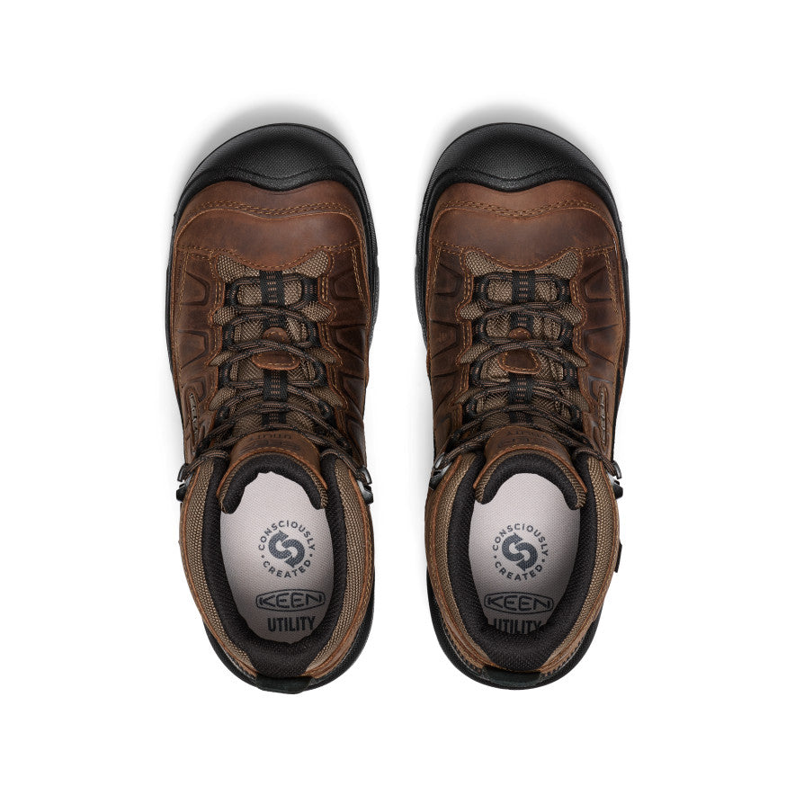 Men's Targhee IV Waterproof Work Boot (Carbon Toe) | Dark Earth/Black - Image 4